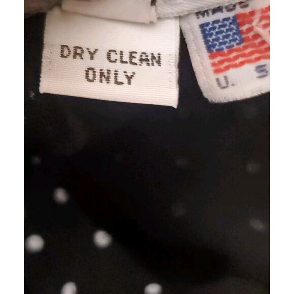 Vtg Steena Lagenlook M Black White Polka Dot Oversized Arm Opening Pockets Dress - Picture 9 of 10